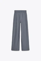 PANTALON LARGE À RAYURES