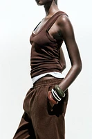 PANTALON BOUFFANT AVEC LIN