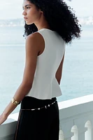 TOP EN MAILLE PÉPLUM