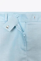 BERMUDA TAILLE MOYENNE AVEC LIN
