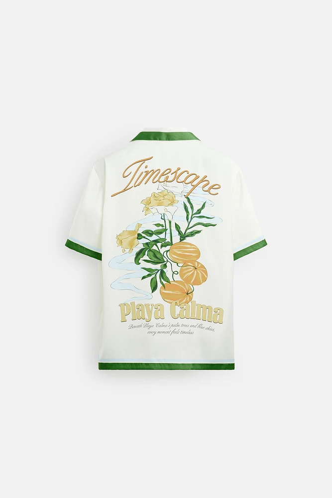 PRINTED SATIN SHIRT