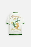 PRINTED SATIN SHIRT