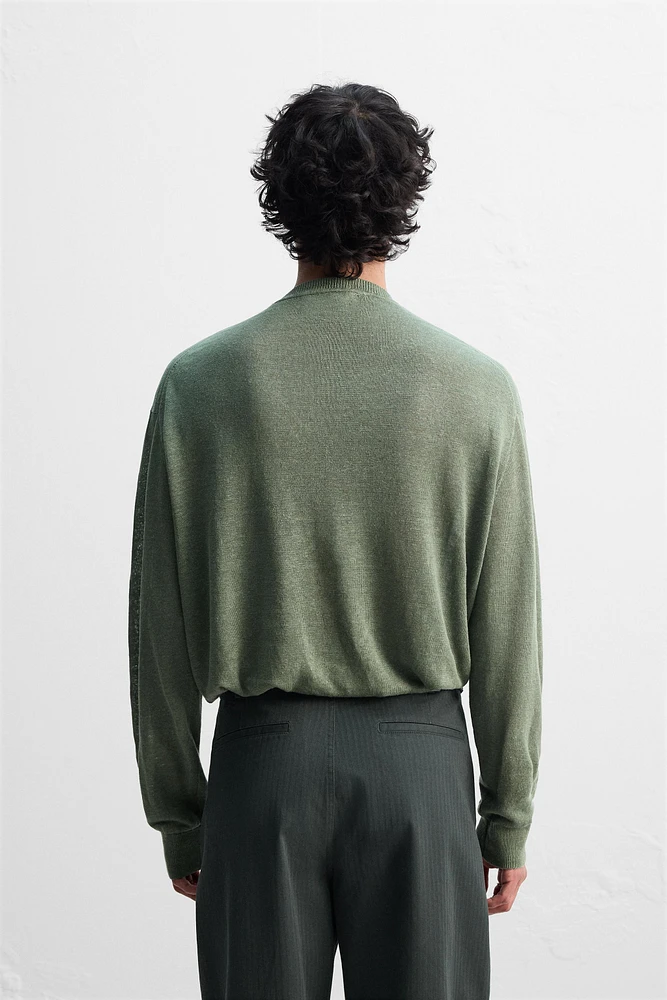LIGHTWEIGHT 100% LINEN SWEATER
