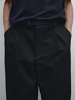 100% cotton relaxed fit trousers