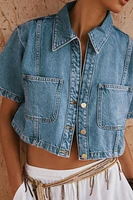 Z1975 DENIM CROP SHIRT