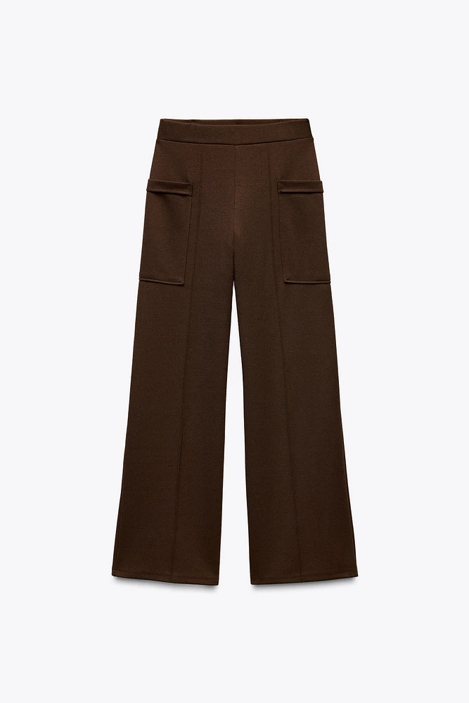 PANTALON EN SERGÉ À POCHES