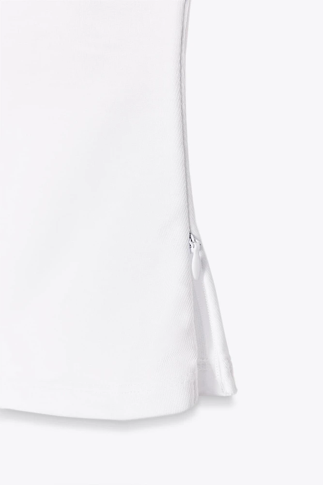RUCHED ASYMMETRIC T-SHIRT