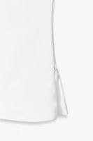 RUCHED ASYMMETRIC T-SHIRT