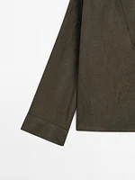 Flowing blouse with polo collar