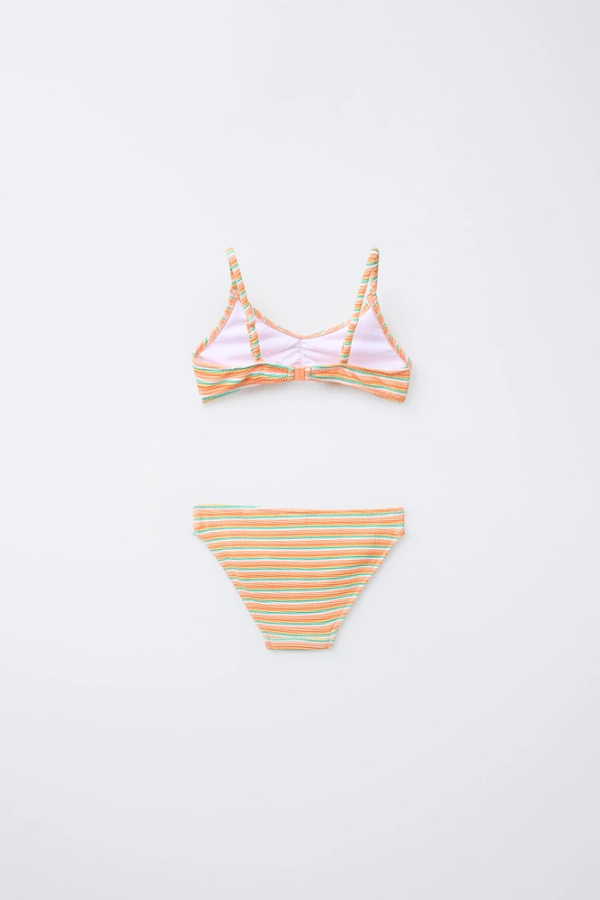 6-14 ANS/ BIKINI RAYURES MULTICOLORE
