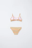 6-14 ANS/ BIKINI RAYURES MULTICOLORE
