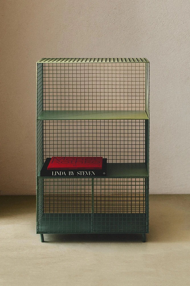METAL BOOKCASE WITH DOORS
