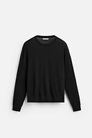 MERCERIZED WOOL SWEATER