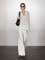Cardigan oversize en maille fine