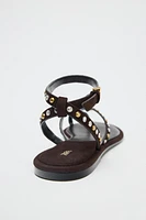 SANDALES EN CUIR FANTAISIE