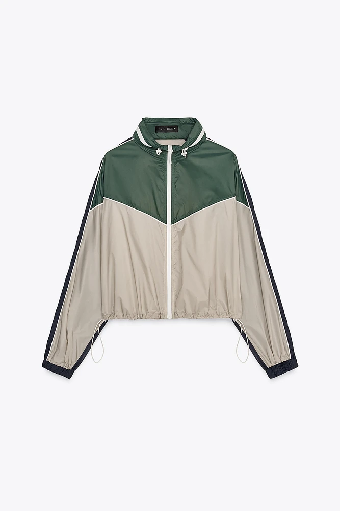 BLOUSON COURT COLOR BLOCK