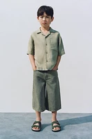 FLOWY LINEN BLEND SHIRT