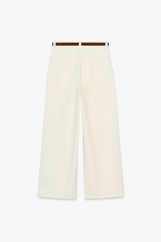 Z1975 BELTED HIGH-WAISTED CULOTTES