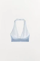 HALTER BRA WITH POLYAMIDE