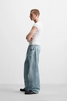 SEAMED BAGGY FIT JEANS