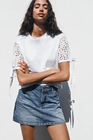 EMBROIDERED TIE T-SHIRT