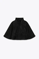 FAUX SUEDE CAPE