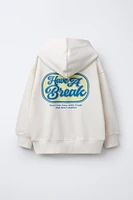 TEXT DETAIL HOODIE SWEATSHIRT