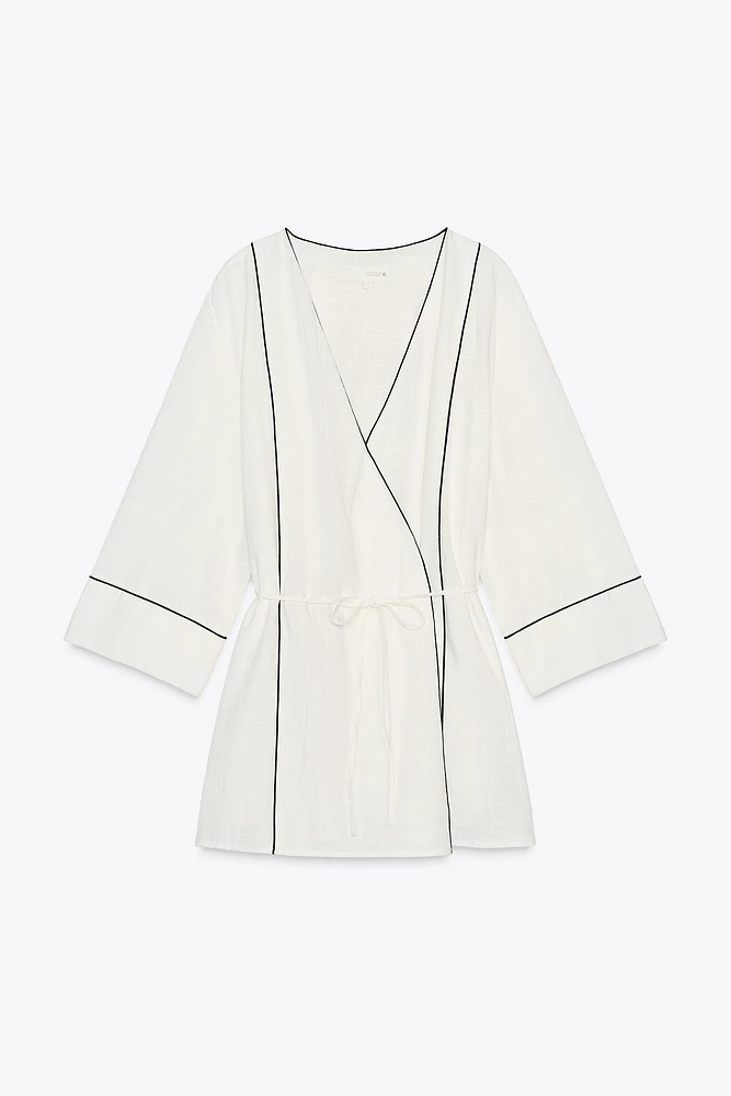 VESTE CROISÉE LISERÉS