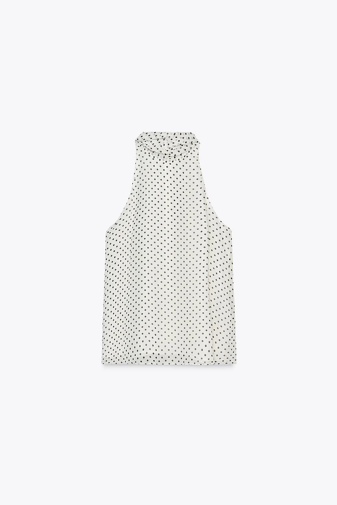 ZW COLLECTION POLKA DOT HALTER TOP