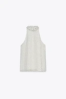 ZW COLLECTION POLKA DOT HALTER TOP