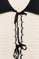 TOP COL POLO CROCHET