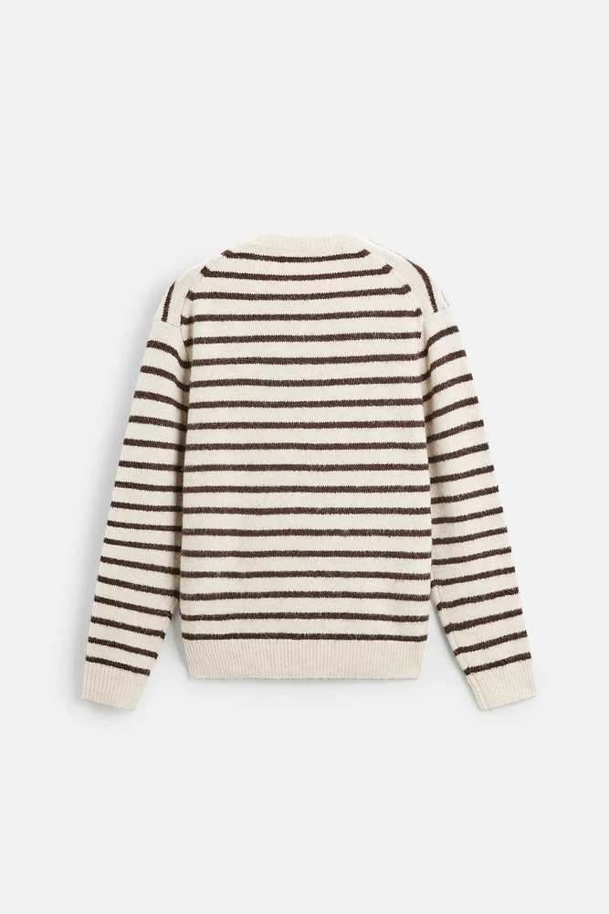 TEXTURED STRIPED SWEATER