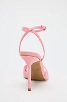 SATIN HEELED SANDALS
