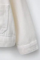 VESTE EN DENIM FLEURS BRODÉES