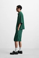 TEXTURED CARPENTER POCKET SHORTS