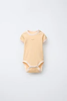 THREE-PACK OF CONTRAST RIB BODYSUITS