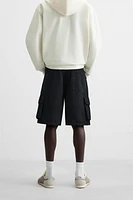 DENIM CARGO SHORTS