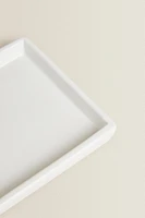 WHITE EARTHENWARE BATHROOM TRAY