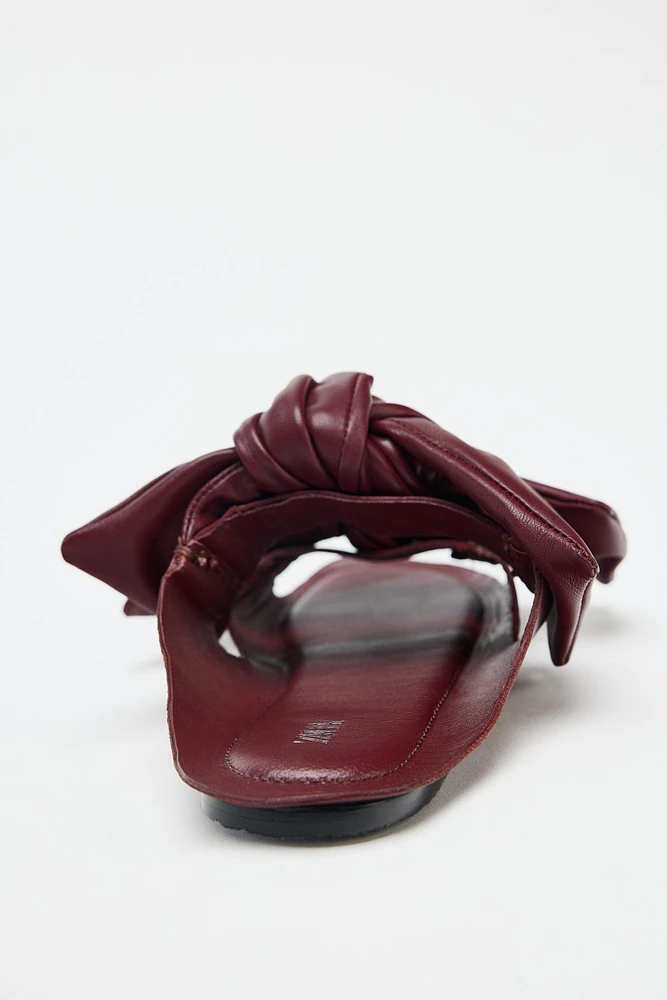 SANDALES LACETS CUIR