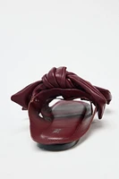 SANDALES LACETS CUIR