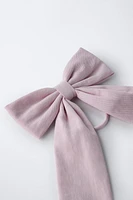 BOW HAIR TIE WITH CLIP