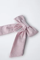 BOW HAIR TIE WITH CLIP