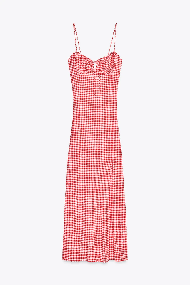 ROBE MI-LONGUE À CARREAUX VICHY