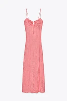 ROBE MI-LONGUE À CARREAUX VICHY