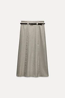 MIDI SKIRT WITH BELT