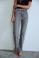 TRF STRAIGHT LEG JEANS WITH A HIGH WAIST