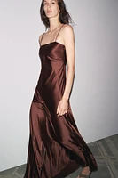 SATIN STRAP DRESS