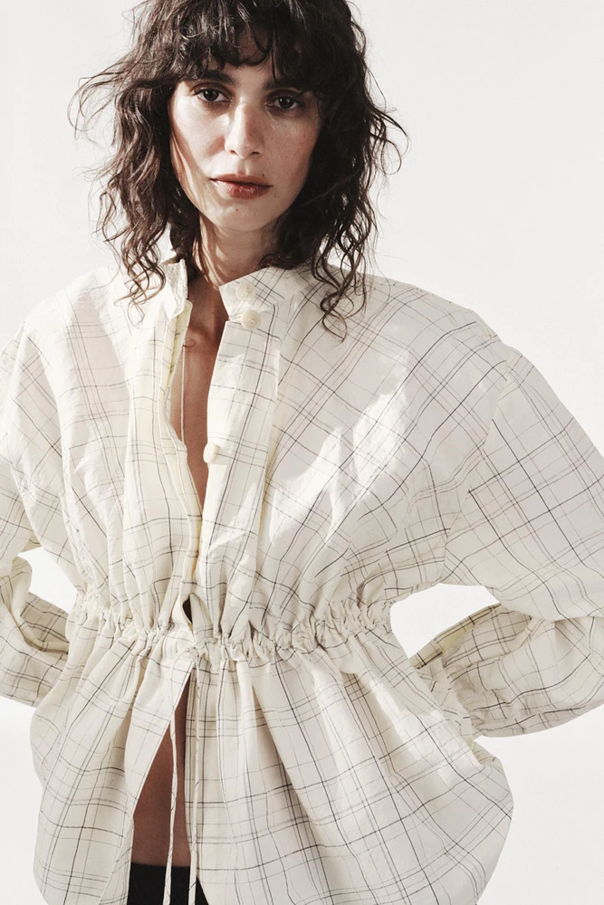 SURCHEMISE BLOUSON BOMBER À CARREAUX ZW COLLECTION