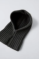 RIBBED KNIT BALACLAVA