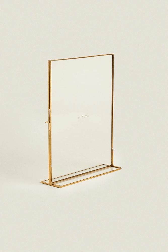 PICTURE FRAME WITH GOLD STAND